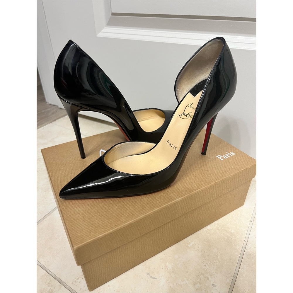 Black Christian Louboutin Iriza 100 Patent